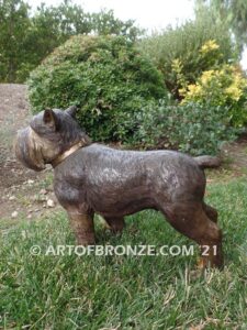Schnauzer German breed bronze sculpted standing dog pet statue for dog lovers
