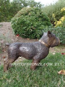 Schnauzer German breed bronze sculpted standing dog pet statue for dog lovers