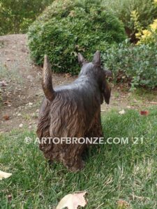 Scottish Terrier breed bronze statue of standing dog pet statue for dog lovers