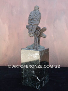 Limited edition bronze perched eagle statue for private collector or corporate collection